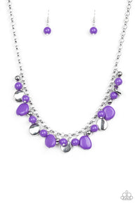 Flirtatiously Florida Purple Necklace-ShelleysBling.com-ShelleysPaparazzi.com