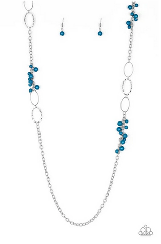 Flirty Foxtrot Blue Necklace