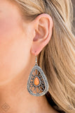 Floral Frill Orange Earrings