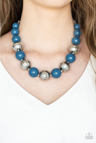 Floral Fusion Blue Necklace