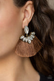 Formal Flair Brown Post Earrings