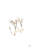 Full Out Flutter - Gold Hoop Earrings