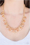 Geo Down in History Gold Necklace