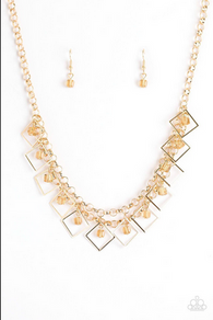 Geo Down in History Gold Necklace