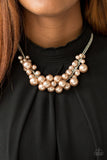 Glam Queen Brown Necklace