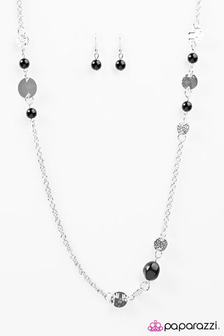Glam-tastic Black Necklace-ShelleysBling.com-ShelleysPaparazzi.com