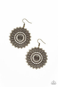 Globetrotting Guru Brass Earrings-ShelleysBling.com-ShelleysPaparazzi.com