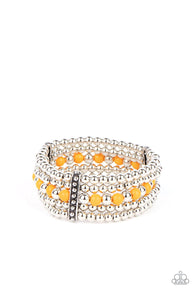 Gloss Over The Details - Orange Bracelet