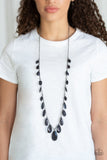 Glow and Steady Wins the Race Black Necklace