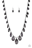 Glow and Steady Wins the Race Black Necklace