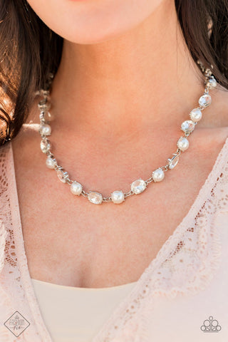 Go-Getter Gleam White Necklace and Bracelet Set