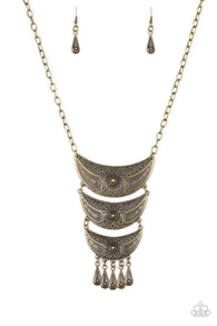 Go Steer-crazy Brass Necklace-ShelleysBling.com-ShelleysPaparazzi.com