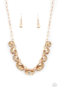 Gorgeously Glacial - Gold Necklace