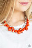 Gorgeously Globetrotter Orange Necklace