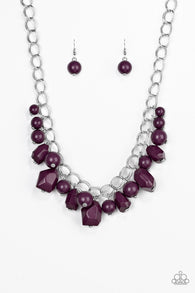 Gorgeously Globetrotter Purple Necklace-ShelleysBling.com-ShelleysPaparazzi.com