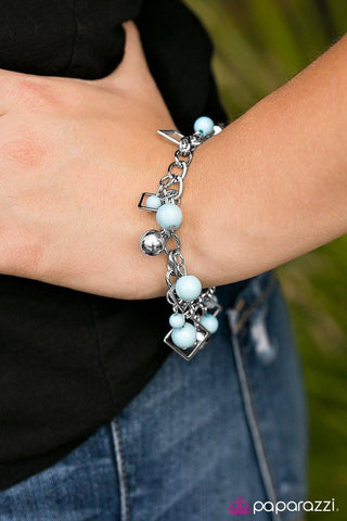 Hall Of FRAME - Blue Bracelet-Paparazzi Accessories-ShelleysPaparazzi.com