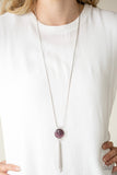 Happy As Can Beam Purple Necklace