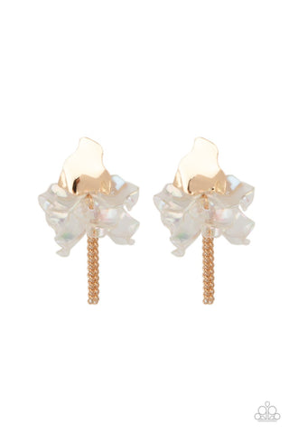 Harmonically Holographic - Gold Earrings