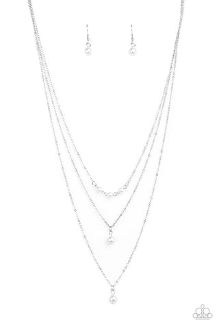 Sail Away With Me- White and Silver Necklace- Paparazzi Accessories – Chic  Shimmer