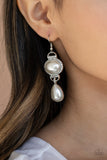 Icy Shimmer White Earrings