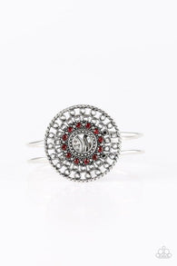 If There's a Wheel, There's a Way Red Bracelet-ShelleysBling.com-ShelleysPaparazzi.com