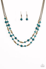 I'll Always Bead There Blue Necklace-ShelleysBling.com-ShelleysPaparazzi.com