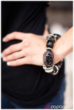 In Good Glazes Black Necklace and Bracelet Set-ShelleysBling.com-ShelleysPaparazzi.com
