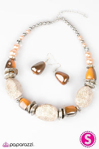 In Good Glazes Peach Necklace-ShelleysBling.com-ShelleysPaparazzi.com