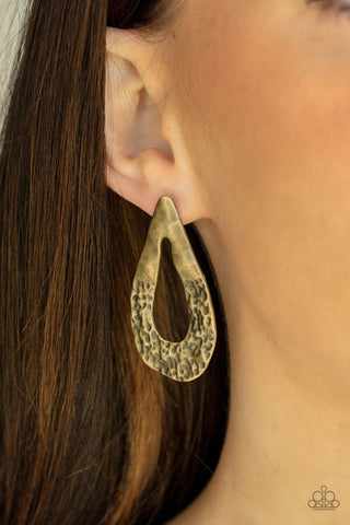 Industrial Antiquity Brass Post Earrings