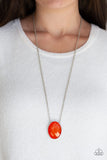 Intensely Illuminated Orange Necklace