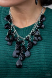 Irresistible Iridescence Black Necklace-ShelleysBling.com-ShelleysPaparazzi.com