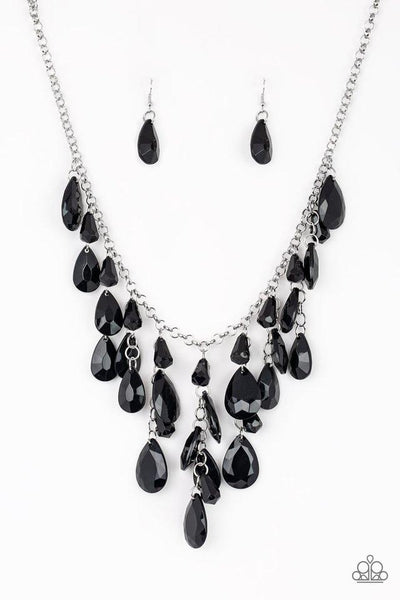 Irresistible Iridescence Black Necklace-ShelleysBling.com-ShelleysPaparazzi.com