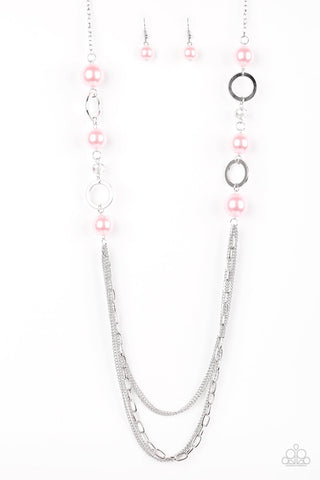 It's About Showtime Pink Necklace-ShelleysBling.com-ShelleysPaparazzi.com