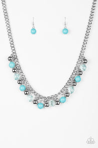 Keep A Glow Profile Blue Necklace-ShelleysBling.com-ShelleysPaparazzi.com