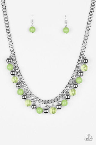 Keep a Glow Profile Green Necklace-ShelleysBling.com-ShelleysPaparazzi.com