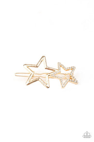Let's Get This Party Star-ted Gold Hair Clip