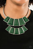 Lions Tigress and Bears Green Necklace