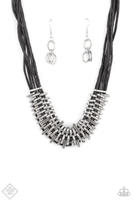Lock, Stock, and SPARKLE - Black Necklace
