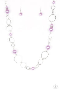 Lovely Lady Luck Purple Necklace-ShelleysBling.com-ShelleysPaparazzi.com