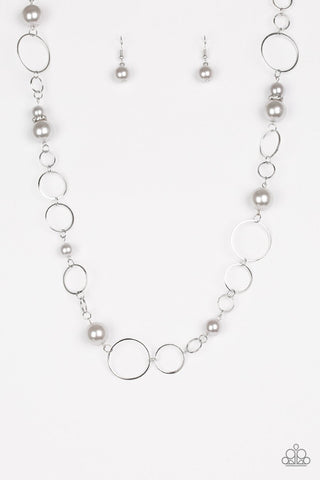 Lovely Lady Luck Silver Necklace-ShelleysBling.com-ShelleysPaparazzi.com