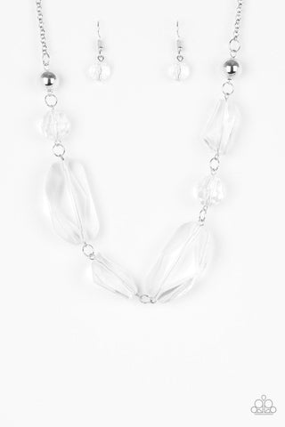 Luminous Luminary White Necklace-ShelleysBling.com-ShelleysPaparazzi.com