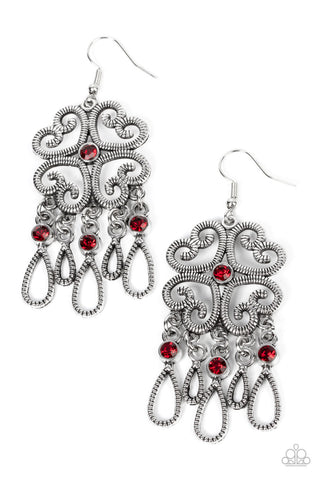 Majestic Makeover - Red Earrings