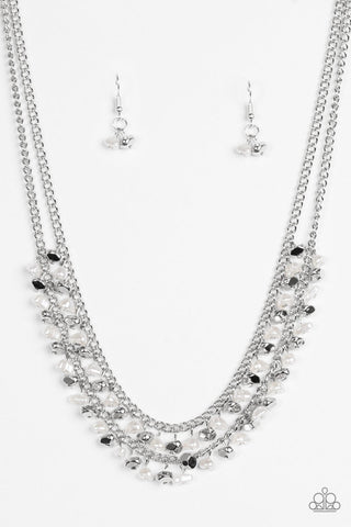 Majestic Marinas White Necklaces and Bracelet Set-ShelleysBling.com-ShelleysPaparazzi.com