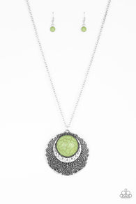 Medallion Meadow Green Necklace
