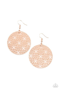 Metallic Mosaic - Rose Gold Earrings