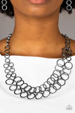 Metro Maven Black Necklace-ShelleysBling.com-ShelleysPaparazzi.com