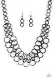 Metro Maven Black Necklace-ShelleysBling.com-ShelleysPaparazzi.com