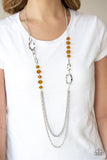 Modern Girl Glam Brown Necklace