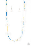 Modern Marina - Blue Necklace and Bracelet Set