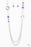 Modern Motley Purple Necklace